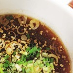 千茶屋 - 正油つけめん　700円　2014年9月