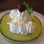 ながさわ - まるごとメロンの極ボートパフェ