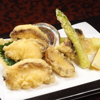 活あわび天ぷら