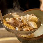 京都 やきとん なべ屋 - なべ屋自慢の塩もつ煮込み