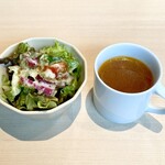 萩カリー - サラダとスープ