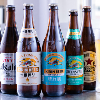 瓶ビールが充実！定番のお酒からソフトドリンクまで幅広い品揃え