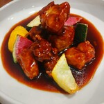 中華ダイニング 一途一心 - 根菜入り黒酢スープ　美味しい〜！！　ご飯が進みます♪ご飯、おかわりできます♪