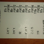 鳥や - レシート（26年9月）