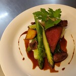 Furano French 岳 - ふらの和牛のポワレ　赤ワインソース