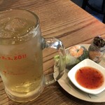 チョップスティックス - はす花茶と生春巻き