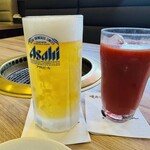 蘭 - 生ビール、トマトジュース