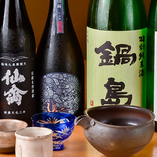 天ぷらに合う日本酒やワインを厳選しご用意。幅広いラインナップ