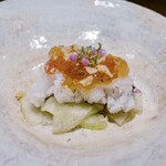 まき村 - 鱧の湯霜、きゅうり