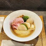 RAMEN MATSUI - シジミとホタテの冷やし塩、海老ワンタン