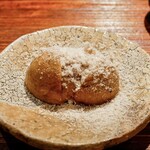 薪鳥新神戸 - 薪焼きマッシュルーム 鶏節がけ