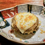 薪鳥新神戸 - じゃがいものから揚げホワイトアスパラのソース