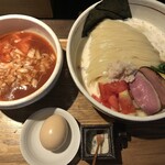 鴨出汁中華蕎麦 麺屋yoshiki - 蟹と鴨のつけ蕎麦（トマト）