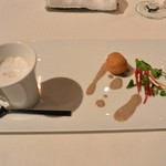 ルアン アカガネリゾート京都東山1925 - 2014/09 ﾎﾞﾙﾁｰﾆ茸と茸のﾎﾟﾀｰｼﾞｭ ﾌｫｱｸﾞﾗと栗のｸﾛｹｯﾄ ｺｰｽF (6,000円)