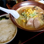 煮干中華 あさり - ゴマ味噌￥700円+ライス￥100円