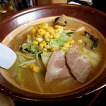 煮干中華 あさり - ゴマ味噌￥700円+ライス￥100円