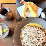 十割そば 山楽 - 冷やし天ざるそば