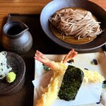 十割そば 山楽 - 冷やし大海老天ざるそばもあります