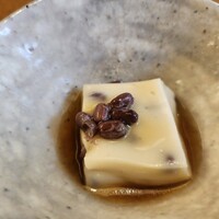 そば会席 立会川 吉田家 - 水無月豆腐。