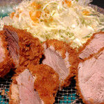 とんかつ こめ山 - 連れのオーダーしたヒレカツ定食