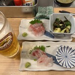 晩杯屋 御徒町店 - 鯛の刺身