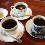 珈琲茶館 集 - プレミアムリッチ(1210円)、プレミアム琥珀(1210円)、希少 旬摘み珈琲 ケニア ガチュヤニ(1320円)