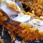 まるやま食堂 - 特大あじフライ(断面)