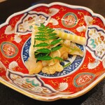 心一 - ささたけと羅臼ばい(つぶ貝）酢味噌和え