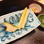 心一 - 水なす ホワイトアスパラ
      オリーブオイルに白トリュフ塩
      肉味噌マヨネーズ