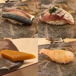 鮨さかもと - 小肌、あじ、からすみ、ぼたんえび