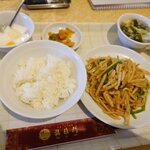 中華料理福臨門 - 豚肉細切りと冬筍の炒め800円