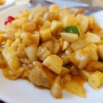 中華料理福臨門 - 鶏肉の辛子黒豆味噌炒めアップ