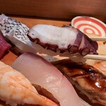 こだま寿司 - お初の蛸。さりげなく隠し包丁入り。色が濃いので国産。