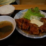 Karaage No Sutaminatei - 【再訪H26.8】【チキン南蛮定食（小）＠６５０円】　これが小？ｗ