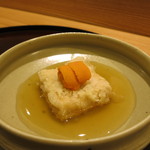 日本料理 太月 - 26年8月　胡麻豆腐、葛餡、生雲丹（相方）