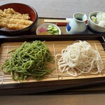 蕎花 - 二色せいろとミニ穴子丼