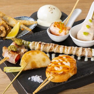 目でも楽しめる鉄板串焼き