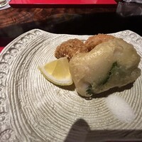 賛否両論 - アブラボウズの大葉巻揚　長芋のおかき揚