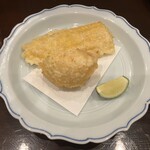 酒亭 田中 - ゴールドラッシュと帆立の天ぷら