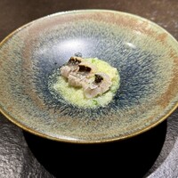 十皿 - 淡路鱧の炭火焼き　とうがらし粥