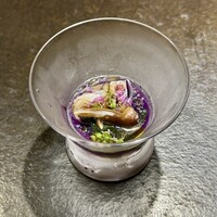十皿 - 鳥貝と金時草のもずく酢