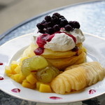 仲野観光果樹園 - 新オープンFruits cafe　Rulaveのパンケーキ