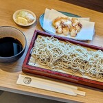 江戸そば マルノ - 活タコ天セット 生粉打ち 大盛り