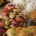 インド料理 パリワル - 枝豆の香りとコリコリ食感が良いアクセント! なカチュンバーサラダ