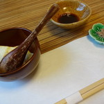 すし処 つま美 - コース　玉蜀黍のお豆腐