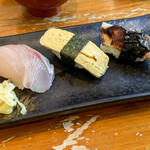 鮨の増田屋 - かんぱち、玉子、焼穴子