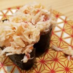 回転寿し トリトン - あぶらがに軍艦。