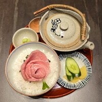 焼肉 きたん 法善寺 - 薄切り黒毛和牛出汁茶漬け