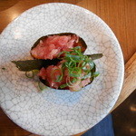 亀正くるくる寿司 - 葱トロ