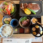 307074318 - 淡路牛ステーキ御膳のステーキを椚座牛のサーロインに変更